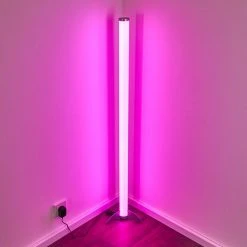 Hofstein Laugar Stehlampe LED Silber, 1-flammig, Fernbedienung, Farbwechsler -LED Leuchten Verkäufe 2022 laugar stehlampe h3170113 21