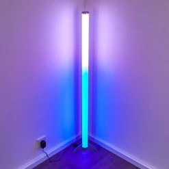 Hofstein Laugar Stehlampe LED Silber, 1-flammig, Fernbedienung, Farbwechsler -LED Leuchten Verkäufe 2022 laugar stehlampe h3170113 22