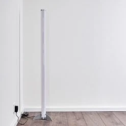 Hofstein Laugar Stehlampe LED Silber, 1-flammig, Fernbedienung, Farbwechsler -LED Leuchten Verkäufe 2022 laugar stehlampe h3170113 30