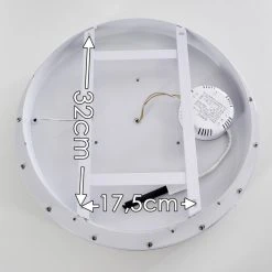Hofstein Lausanne Deckenleuchte LED Wei&szlig;, 1-flammig, Fernbedienung -LED Leuchten Verkäufe 2022 lausanne deckenleuchte h3371725 19