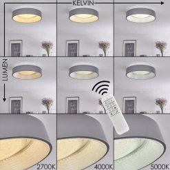 Hofstein Lausanne Deckenleuchte LED Wei&szlig;, 1-flammig, Fernbedienung -LED Leuchten Verkäufe 2022 lausanne deckenleuchte h3371725 4