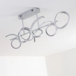 Hofstein Lavaca Deckenleuchte LED Silber, 1-flammig -LED Leuchten Verkäufe 2022 lavaca deckenleuchte h3306932 11