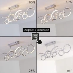 Hofstein Lavaca Deckenleuchte LED Silber, 1-flammig -LED Leuchten Verkäufe 2022 lavaca deckenleuchte h3306932 5