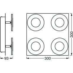 LEDVANCE Bathroom Decorative Deckenleuchte Silber, 1-flammig -LED Leuchten Verkäufe 2022 ledvance bathroom decorative deckenleuchte 4058075573901 3