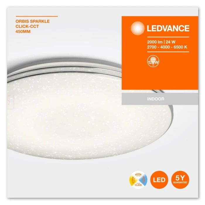 LEDVANCE ORBIS Deckenleuchte Silber, 1-flammig, Farbwechsler 7 LEDVANCE ORBIS Deckenleuchte Silber, 1-flammig, Farbwechsler – Bild 7