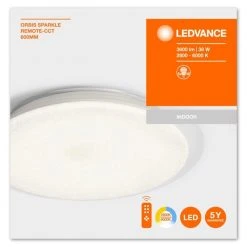 LEDVANCE ORBIS Deckenleuchte Silber, 1-flammig, Fernbedienung, Farbwechsler -LED Leuchten Verkäufe 2022 ledvance orbis deckenleuchte 4058075260337 5