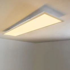 Hofstein Lerum Deckenpanel LED Wei&szlig;, 1-flammig, Fernbedienung -LED Leuchten Verkäufe 2022 lerum deckenpanel h3271711 do2 9