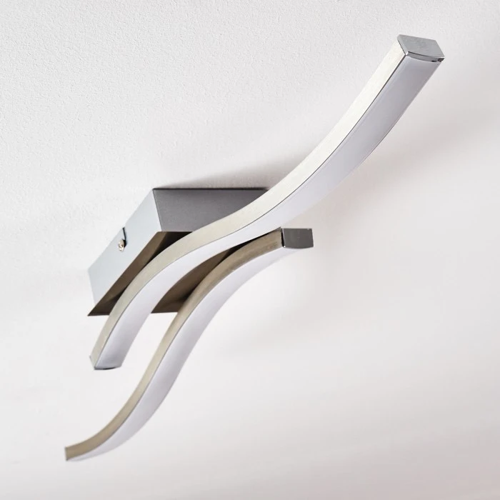 Hofstein Letala Deckenleuchte LED Nickel-Matt, Chrom, 2-flammig 15 Hofstein Letala Deckenleuchte LED Nickel-Matt, Chrom, 2-flammig – Bild 15