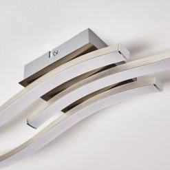 Hofstein Letala Deckenleuchte LED Nickel-Matt, Chrom, 3-flammig -LED Leuchten Verkäufe 2022 letala deckenleuchte h3271926 do2 11