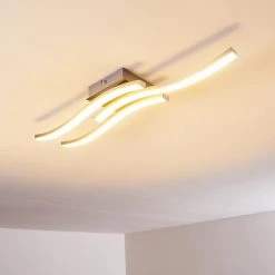 Hofstein Letala Deckenleuchte LED Nickel-Matt, Chrom, 3-flammig -LED Leuchten Verkäufe 2022 letala deckenleuchte h3271926 do2 12