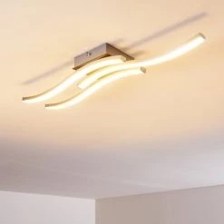 Hofstein Letala Deckenleuchte LED Nickel-Matt, Chrom, 3-flammig -LED Leuchten Verkäufe 2022 letala deckenleuchte h3271926 do2 2