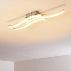 Hofstein Letala Deckenleuchte LED Nickel-Matt, Chrom, 3-flammig -LED Leuchten Verkäufe 2022 letala deckenleuchte h3271926 do2 6