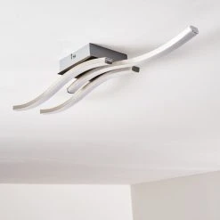 Hofstein Letala Deckenleuchte LED Nickel-Matt, Chrom, 3-flammig -LED Leuchten Verkäufe 2022 letala deckenleuchte h3271926 do2 8