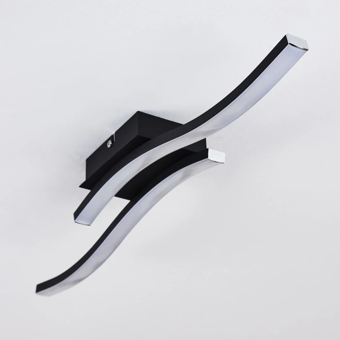 Hofstein Letala Deckenleuchte LED Schwarz, 2-flammig 6 Hofstein Letala Deckenleuchte LED Schwarz, 2-flammig – Bild 6