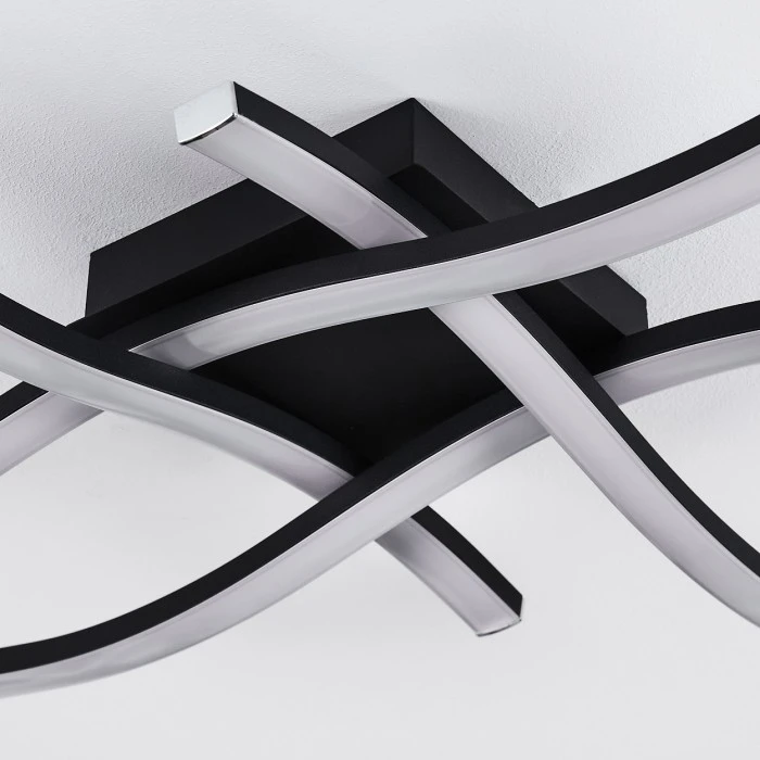 Hofstein Letala Deckenleuchte LED Schwarz, 4-flammig 11 Hofstein Letala Deckenleuchte LED Schwarz, 4-flammig – Bild 11