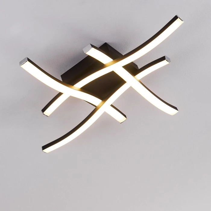 Hofstein Letala Deckenleuchte LED Schwarz, 4-flammig 4 Hofstein Letala Deckenleuchte LED Schwarz, 4-flammig – Bild 4