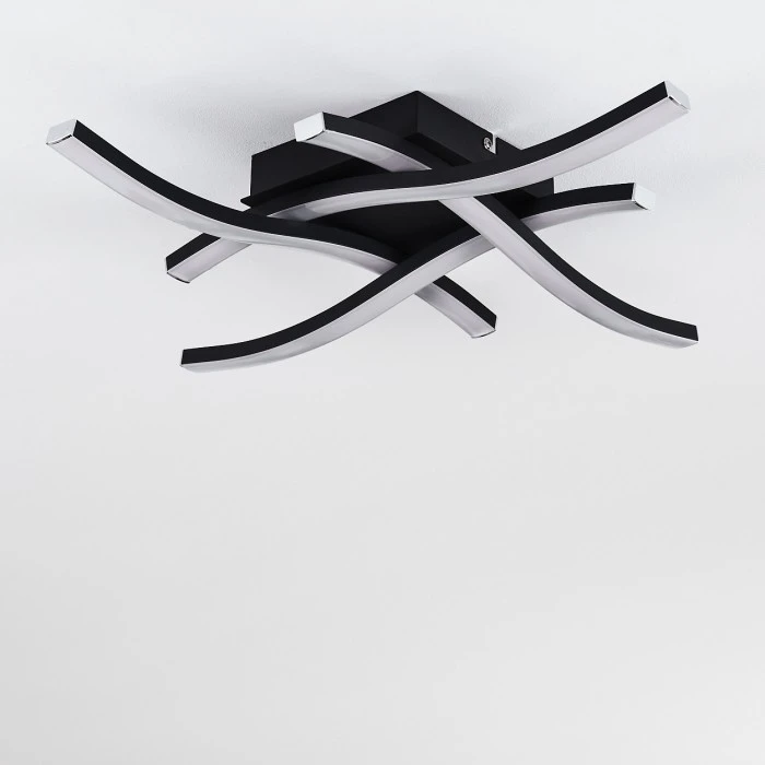 Hofstein Letala Deckenleuchte LED Schwarz, 4-flammig 5 Hofstein Letala Deckenleuchte LED Schwarz, 4-flammig – Bild 5