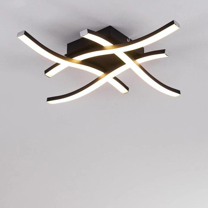 Hofstein Letala Deckenleuchte LED Schwarz, 4-flammig 7 Hofstein Letala Deckenleuchte LED Schwarz, 4-flammig – Bild 7