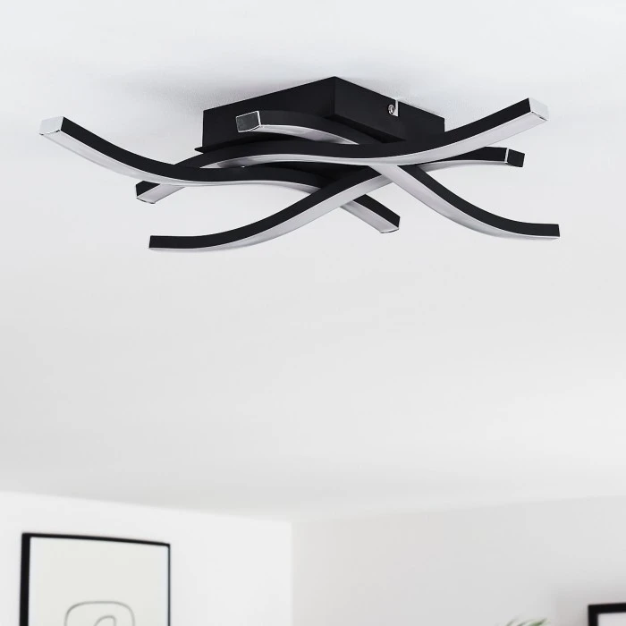 Hofstein Letala Deckenleuchte LED Schwarz, 4-flammig 10 Hofstein Letala Deckenleuchte LED Schwarz, 4-flammig – Bild 10