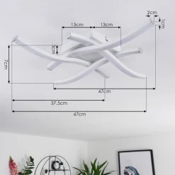 Hofstein Letala Deckenleuchte LED Schwarz, 4-flammig 13 Hofstein Letala Deckenleuchte LED Schwarz, 4-flammig -LED Leuchten Verkäufe 2022 letala deckenleuchte h3393611 3