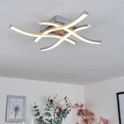 Hofstein Letala Deckenleuchte LED Nickel-Matt, 4-flammig