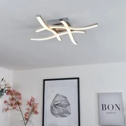 Hofstein Letala Deckenleuchte LED Nickel-Matt, 4-flammig -LED Leuchten Verkäufe 2022 letala deckenleuchte h3561140 10