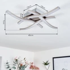 Hofstein Letala Deckenleuchte LED Nickel-Matt, 4-flammig -LED Leuchten Verkäufe 2022 letala deckenleuchte h3561140 3