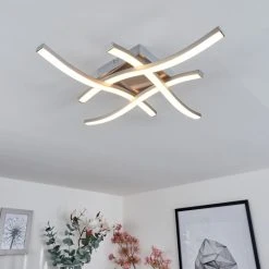 Hofstein Letala Deckenleuchte LED Nickel-Matt, 4-flammig -LED Leuchten Verkäufe 2022 letala deckenleuchte h3561140 6