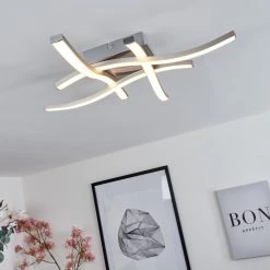 Hofstein Letala Deckenleuchte LED Nickel-Matt, 4-flammig -LED Leuchten Verkäufe 2022 letala deckenleuchte h3561140 8