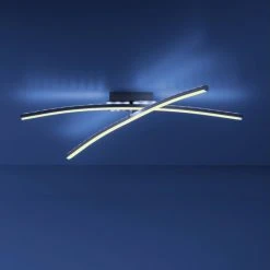 Leuchten Direkt ALINA Deckenleuchte LED Stahl gebürstet, 2-flammig, Fernbedienung, Farbwechsler -LED Leuchten Verkäufe 2022 leuchten direkt alina deckenleuchte 11255 55 10