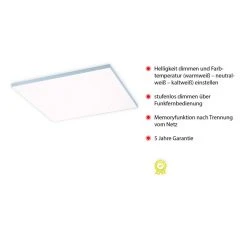 Leuchten Direkt CANVAS LED Panel Weiß, 1-flammig, Fernbedienung -LED Leuchten Verkäufe 2022 leuchten direkt canvas led panel 15552 16 4