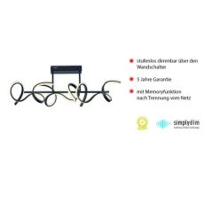 Leuchten Direkt CURLS Deckenleuchte LED Schwarz, 3-flammig -LED Leuchten Verkäufe 2022 leuchten direkt curls deckenleuchte 19032 18 4