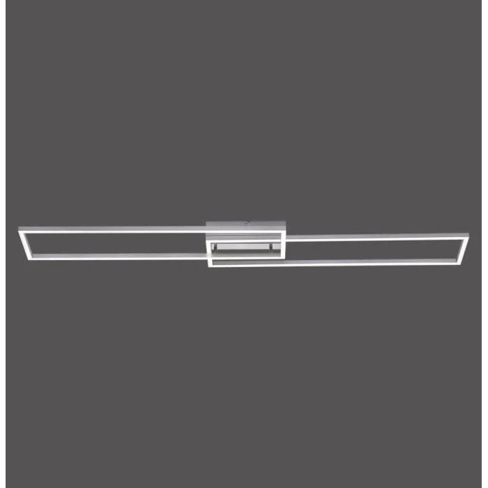Leuchten Direkt Deckenleuchte IVEN LED Chrom gebürstet, 2-flammig, Fernbedienung 1 Leuchten Direkt Deckenleuchte IVEN LED Chrom gebürstet, 2-flammig, Fernbedienung