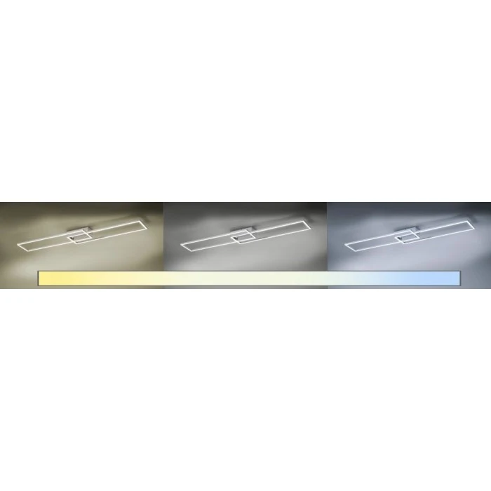 Leuchten Direkt Deckenleuchte IVEN LED Chrom gebürstet, 2-flammig, Fernbedienung 8 Leuchten Direkt Deckenleuchte IVEN LED Chrom gebürstet, 2-flammig, Fernbedienung – Bild 8