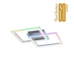 Leuchten Direkt FELIX60 Deckenleuchte LED Stahl gebürstet, 1-flammig, Fernbedienung, Farbwechsler -LED Leuchten Verkäufe 2022 leuchten direkt felix60 deckenleuchte 14634 55 14