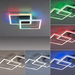 Leuchten Direkt FELIX60 Deckenleuchte LED Stahl gebürstet, 1-flammig, Fernbedienung, Farbwechsler -LED Leuchten Verkäufe 2022 leuchten direkt felix60 deckenleuchte 14634 55 3