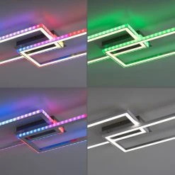 Leuchten Direkt FELIX60 Deckenleuchte LED Stahl gebürstet, 1-flammig, Fernbedienung, Farbwechsler -LED Leuchten Verkäufe 2022 leuchten direkt felix60 deckenleuchte 14635 55 11