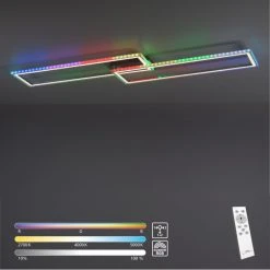 Leuchten Direkt FELIX60 Deckenleuchte LED Stahl gebürstet, 1-flammig, Fernbedienung, Farbwechsler -LED Leuchten Verkäufe 2022 leuchten direkt felix60 deckenleuchte 14635 55 12