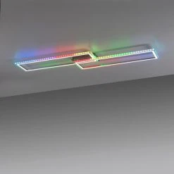 Leuchten Direkt FELIX60 Deckenleuchte LED Stahl gebürstet, 1-flammig, Fernbedienung, Farbwechsler -LED Leuchten Verkäufe 2022 leuchten direkt felix60 deckenleuchte 14635 55 9