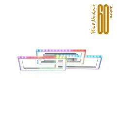 Leuchten Direkt FELIX60 Deckenleuchte LED Stahl geb&uuml;rstet, 1-flammig, Fernbedienung, Farbwechsler -LED Leuchten Verkäufe 2022 leuchten direkt felix60 deckenleuchte 14636 55 14