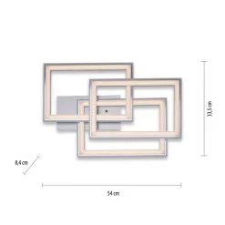 Leuchten Direkt FELIX60 Deckenleuchte LED Stahl geb&uuml;rstet, 1-flammig, Fernbedienung, Farbwechsler -LED Leuchten Verkäufe 2022 leuchten direkt felix60 deckenleuchte 14636 55 7