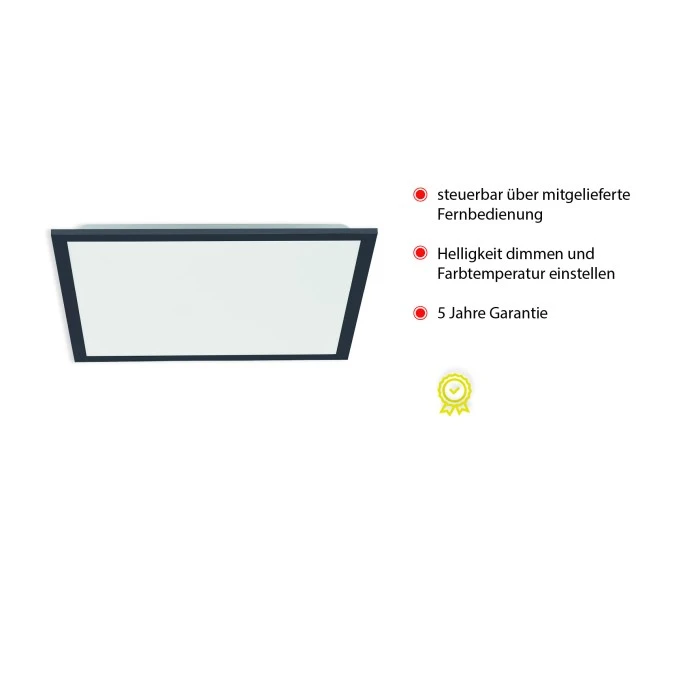Leuchten Direkt FLAT Deckenpanel LED Schwarz, 1-flammig, Fernbedienung 5 Leuchten Direkt FLAT Deckenpanel LED Schwarz, 1-flammig, Fernbedienung – Bild 5