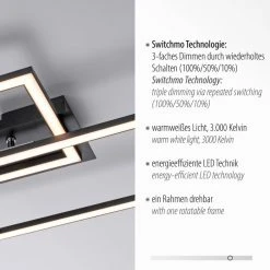Leuchten Direkt Iven Deckenleuchte LED Schwarz, 1-flammig -LED Leuchten Verkäufe 2022 leuchten direkt iven deckenleuchte 14692 18 3