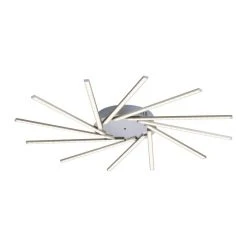 Leuchten Direkt KAI Deckenleuchte LED Nickel-Matt, 12-flammig, Fernbedienung, Farbwechsler