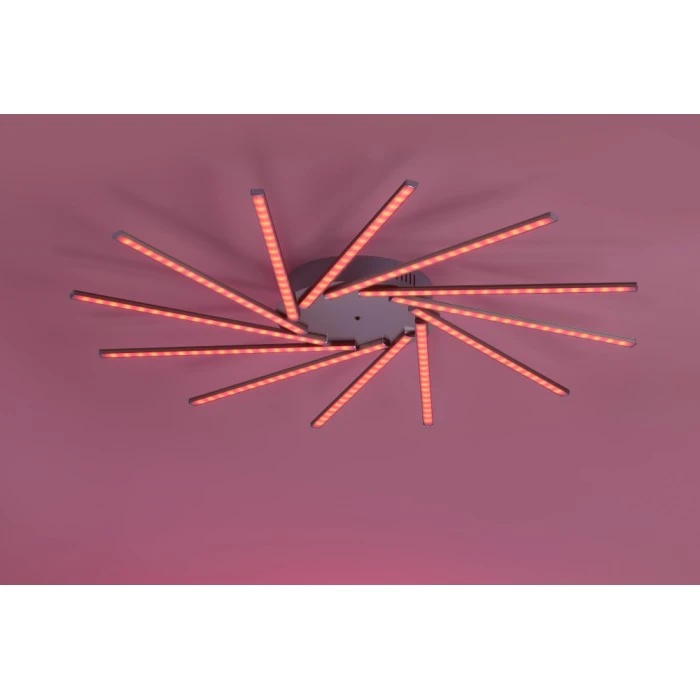 Leuchten Direkt KAI Deckenleuchte LED Nickel-Matt, 12-flammig, Fernbedienung, Farbwechsler 4 Leuchten Direkt KAI Deckenleuchte LED Nickel-Matt, 12-flammig, Fernbedienung, Farbwechsler – Bild 4