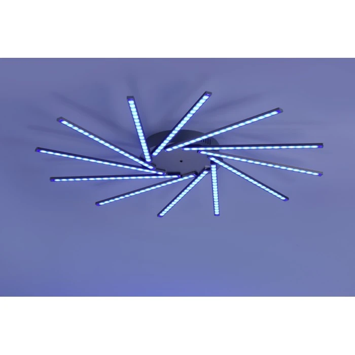 Leuchten Direkt KAI Deckenleuchte LED Nickel-Matt, 12-flammig, Fernbedienung, Farbwechsler 6 Leuchten Direkt KAI Deckenleuchte LED Nickel-Matt, 12-flammig, Fernbedienung, Farbwechsler – Bild 6