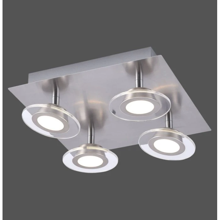 Leuchten Direkt LOLA-MIKE Deckenleuchte LED Edelstahl, 4-flammig, Fernbedienung, Farbwechsler 7 Leuchten Direkt LOLA-MIKE Deckenleuchte LED Edelstahl, 4-flammig, Fernbedienung, Farbwechsler – Bild 7