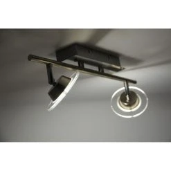 Leuchten Direkt LOLA-MIKE Deckenleuchte LED Edelstahl, 2-flammig, Fernbedienung, Farbwechsler -LED Leuchten Verkäufe 2022 leuchten direkt lola mike deckenleuchte 12092 55 2