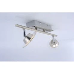 Leuchten Direkt LOLA-MIKE Deckenleuchte LED Edelstahl, 2-flammig, Fernbedienung, Farbwechsler -LED Leuchten Verkäufe 2022 leuchten direkt lola mike deckenleuchte 12092 55 5