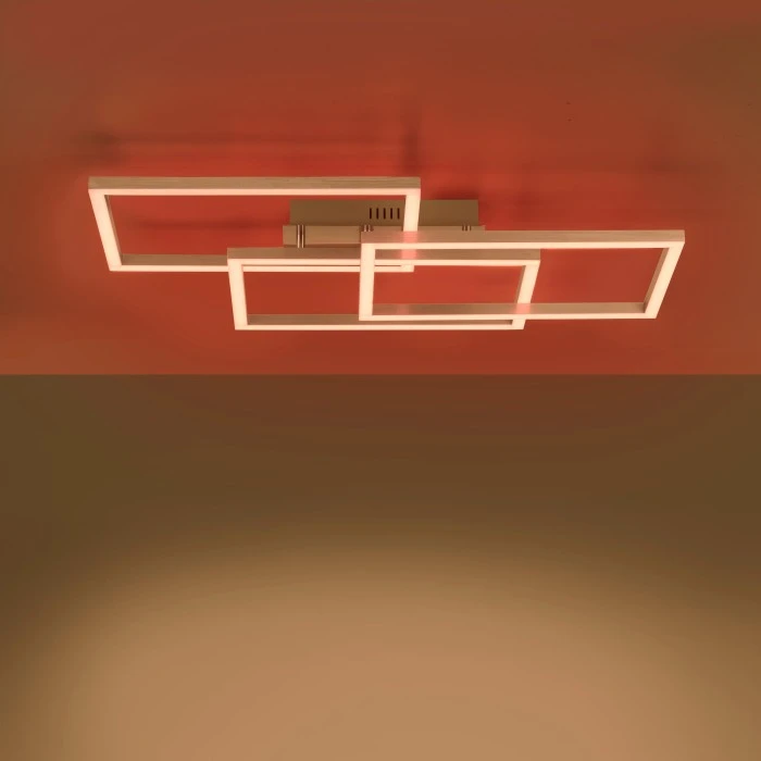 Leuchten Direkt LOLAsmart-MAXI Deckenleuchte LED Stahl gebürstet, 3-flammig, Fernbedienung, Farbwechsler 6 Leuchten Direkt LOLAsmart-MAXI Deckenleuchte LED Stahl gebürstet, 3-flammig, Fernbedienung, Farbwechsler – Bild 6